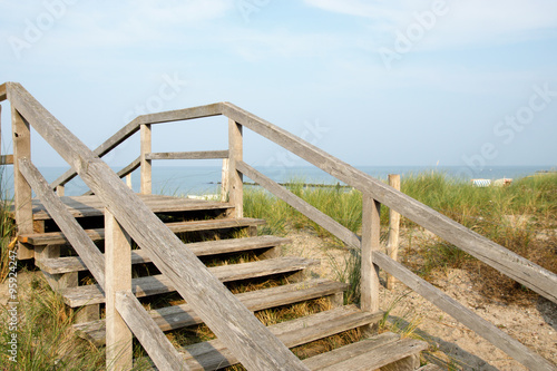 Übergang zum Strand in Heiligenhafen, Ostsee, Deutschland