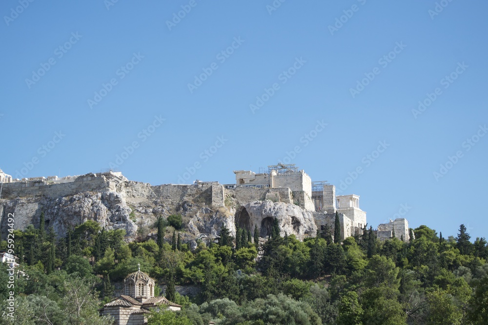 Acropolis buildings on Parthenon mountain