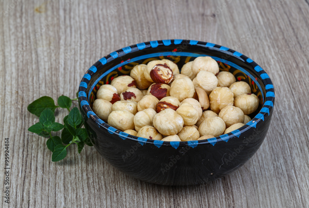 Hazelnuts in the bowl Hazelnuts in the bowl