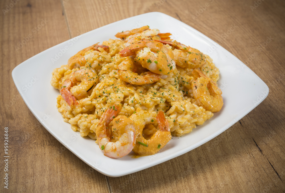 Arroz con langostinos al curry Arroz con langostinos al curry