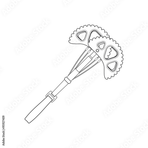 outline alpinism equipment cam device icon illustration.
