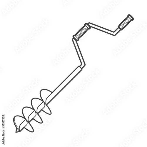 outline fishing drill illustration.