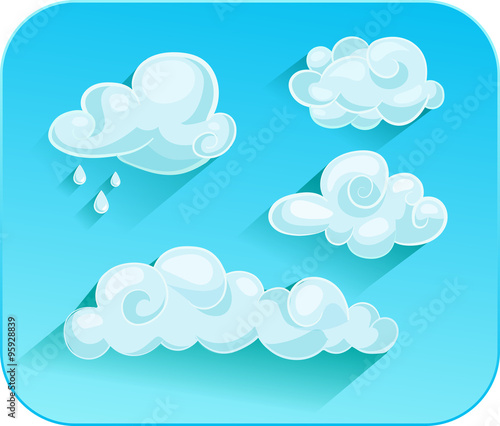 Cartoon clouds.