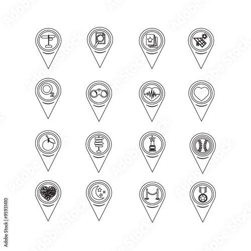 Free Download Set of Map Pointer icons for website and communication - GFXLoad