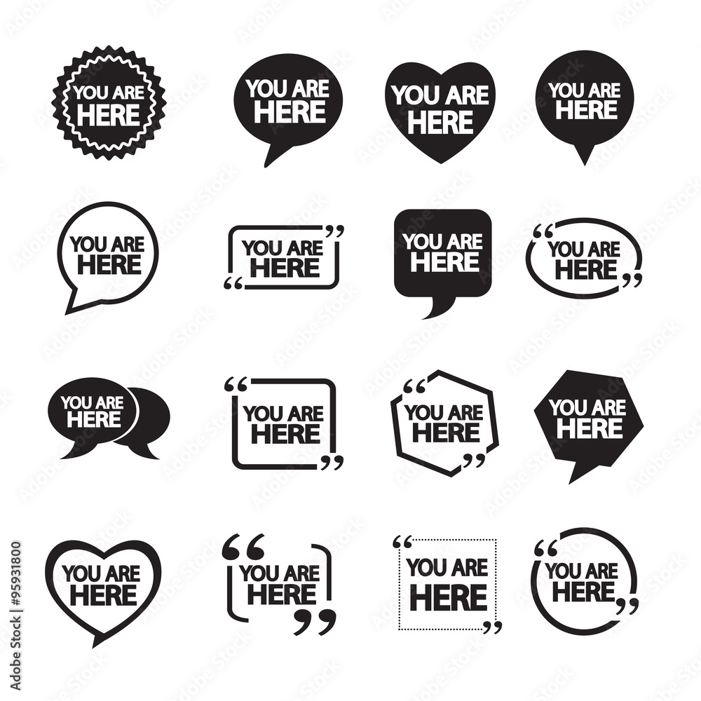 Obraz premium You are here icon