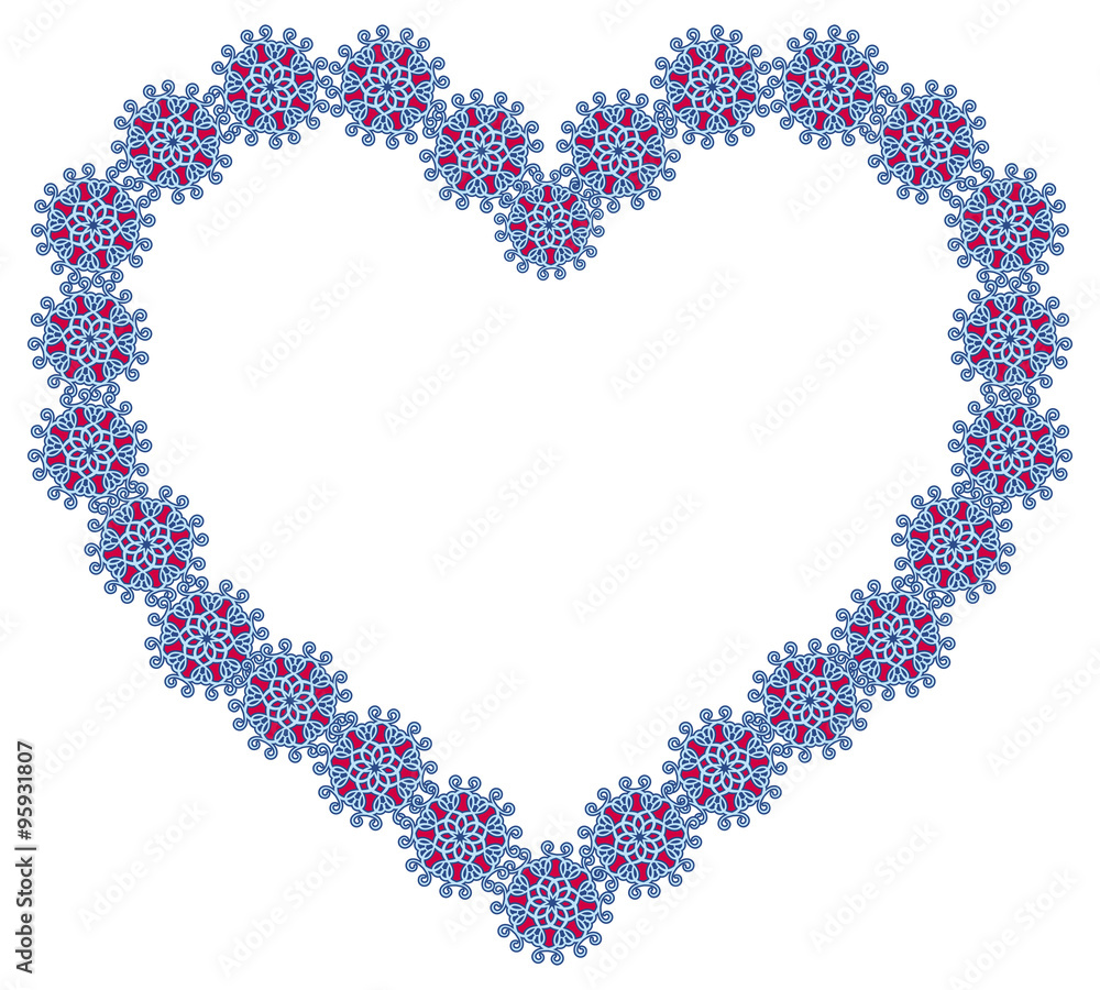 Blue lace heart