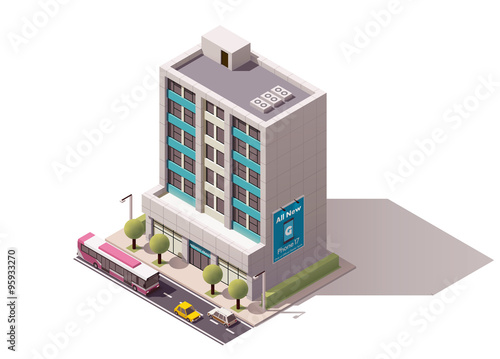Vector isometric office building
