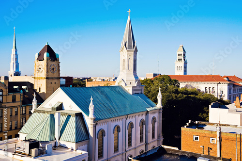 Churches in downtown Savannah