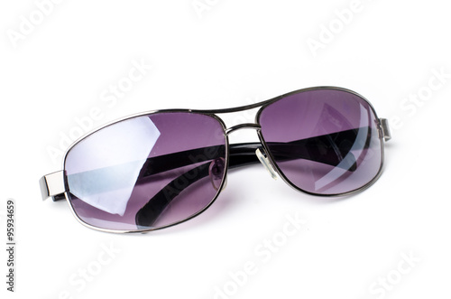 Woman sunglasses on white background
