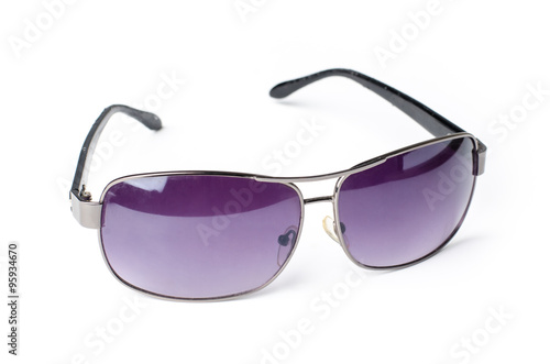 Woman sunglasses on white background