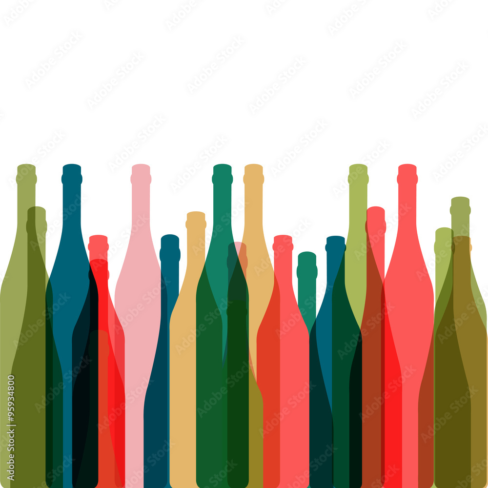 Silhouette glasses of alcohol Silhouette glasses of alcohol