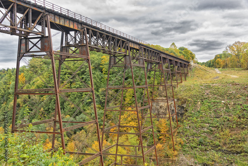 Letchworth Railorad Trestle in Autumn photo