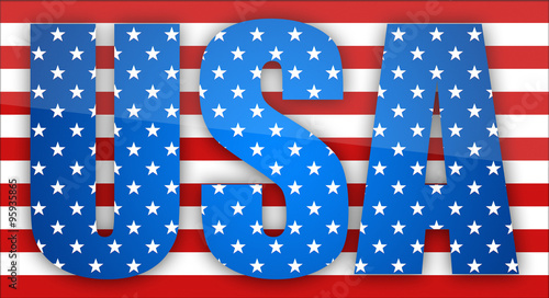 Illustration of USA symbols