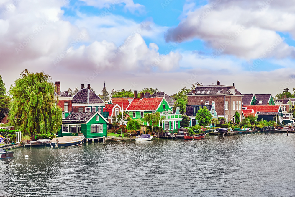 Fototapeta premium Typical, authentic village with cozy houses of the countryside