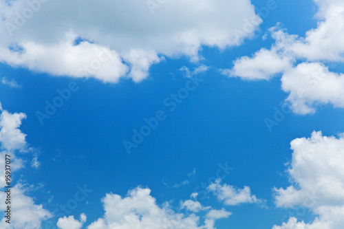 blue sky and clouds