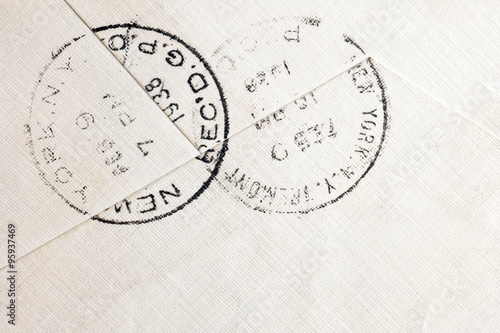 Vintage yellowed envelope