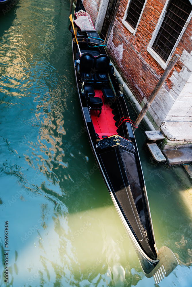  Gondola in Venice, Italy. Selective focus.