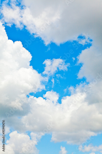 blue sky and clouds