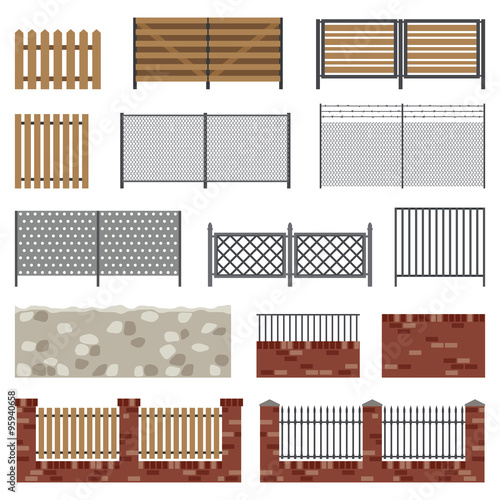 Simple flat fences.