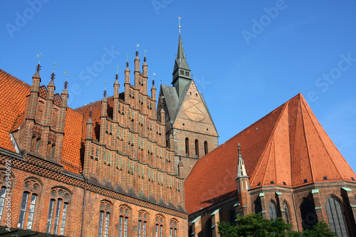 Market Church and Old Town Hall in Hannover, Germany photo