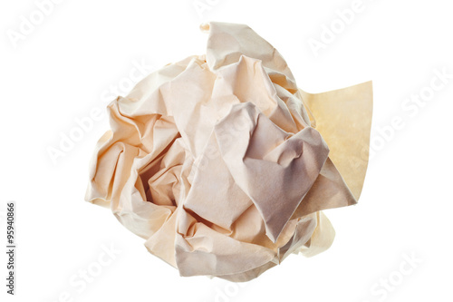 crumpled paper ball