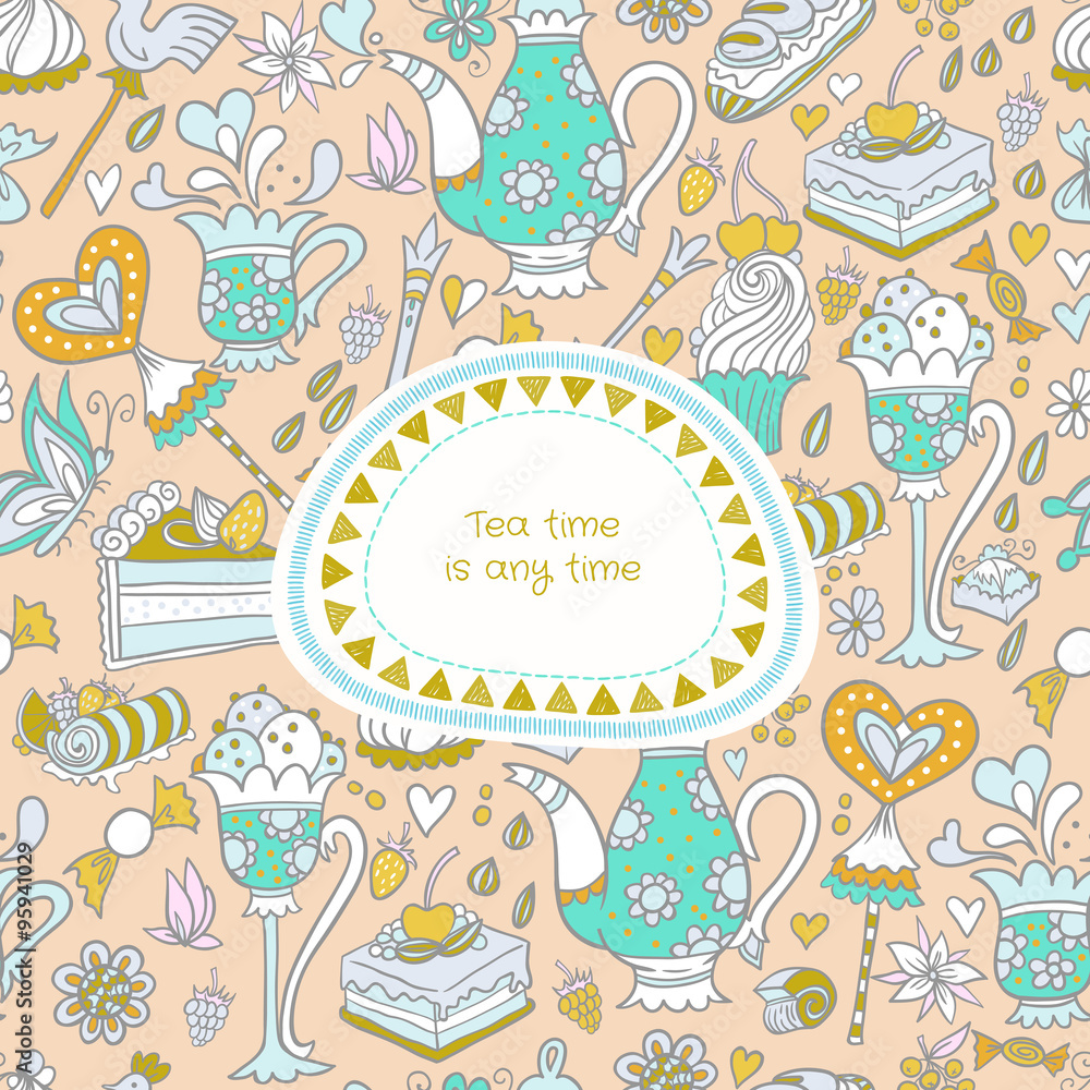 Tea party background Tea party background