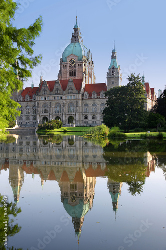 New Town Hall building (Rathaus) in Hannover Germany