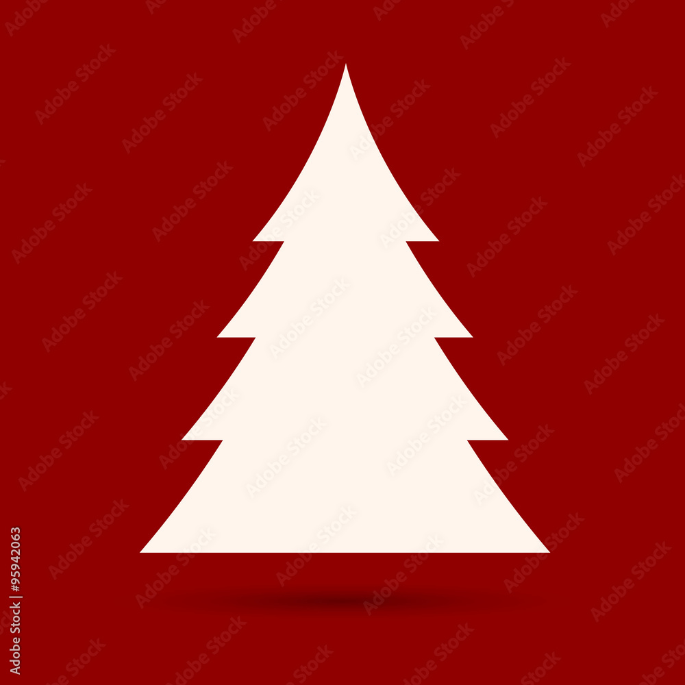 Vector Illustration of a Stylized Christmas Tree