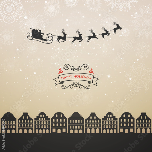 Wallpaper Mural Vector Illustration of a Decorative Christmas Background Torontodigital.ca