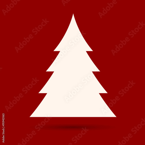 Vector Illustration of a Stylized Christmas Tree