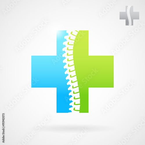 Spinal clinic center logo sign