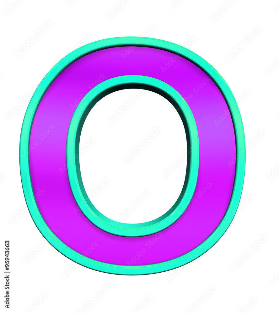 One letter from purple glass with blue frame alphabet set, isolated on white. Computer generated 3D photo rendering. One letter from purple glass with blue frame alphabet set, isolated on white. Computer generated 3D photo rendering.