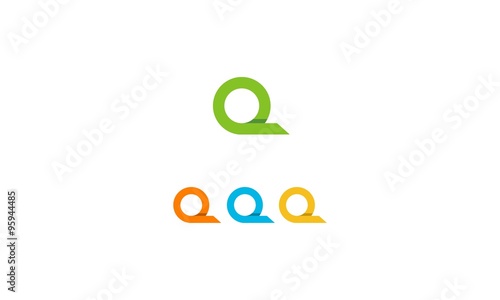 letter q or o abstrack logo