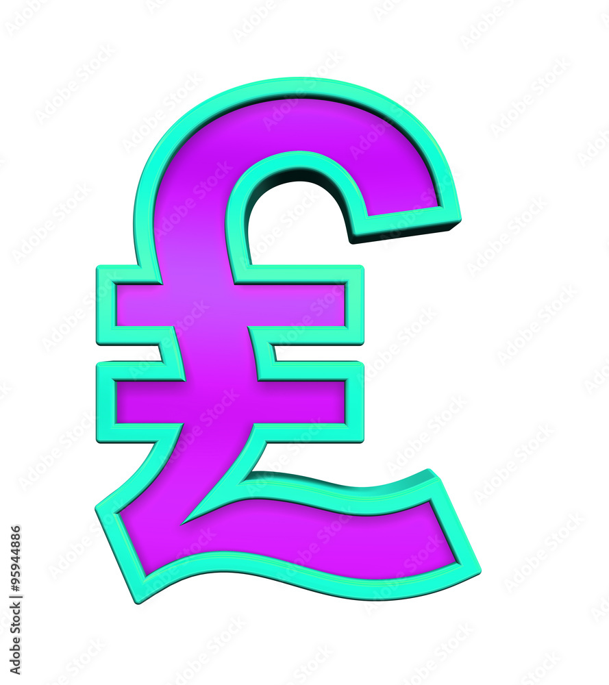 Pound sign from purple glass with blue frame alphabet set, isolated on white. Computer generated 3D photo rendering. Pound sign from purple glass with blue frame alphabet set, isolated on white. Computer generated 3D photo rendering.