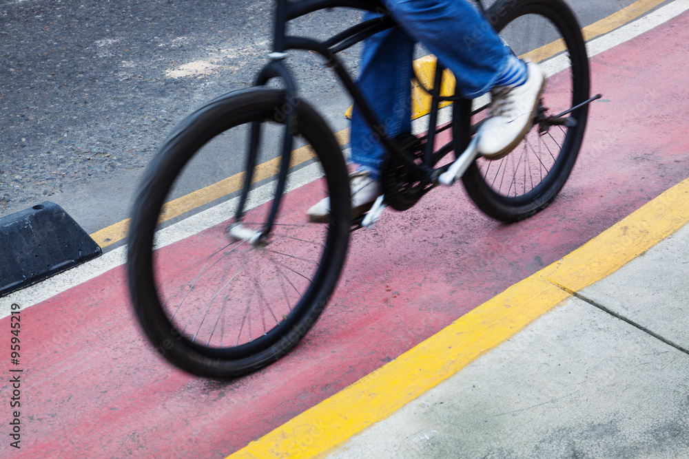 bicyclist bike path