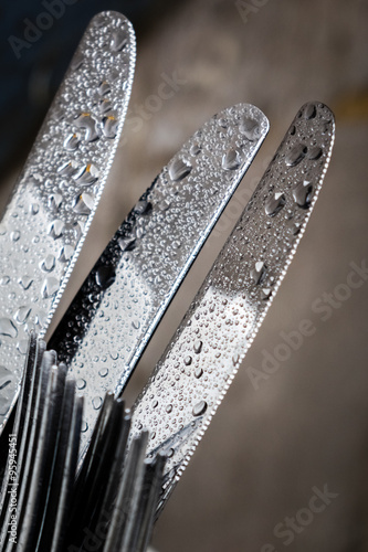 Wet cutlery photo