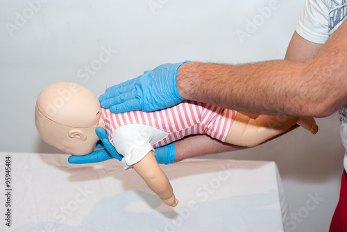 foreign body airway, choking child photo