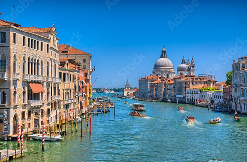 Gorgeous view of the Grand Canal and Basilica Santa Maria della © Eagle2308