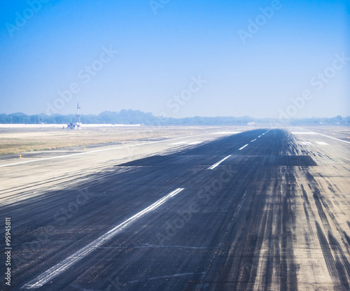 Airport Runway. Travel and Aviation abstract instagram processing