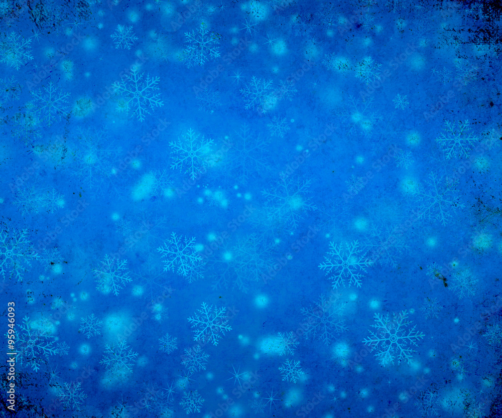  Winter Background with Snowflakes