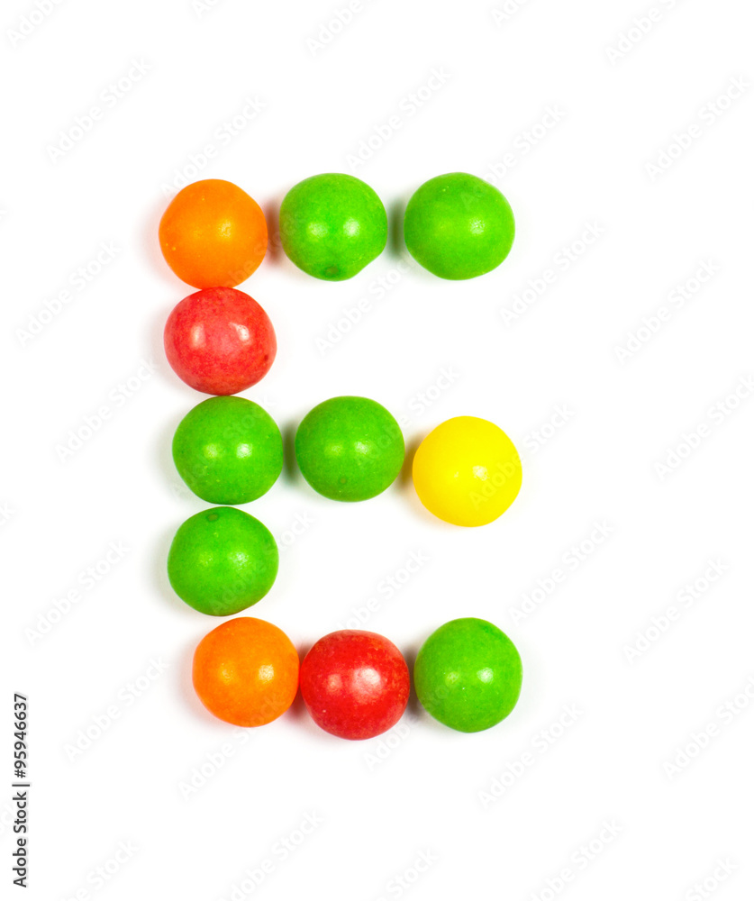 Candy alphabet on white Candy alphabet on white