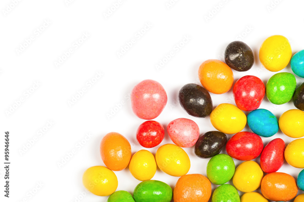 color candy isolated on the white color candy isolated on the white