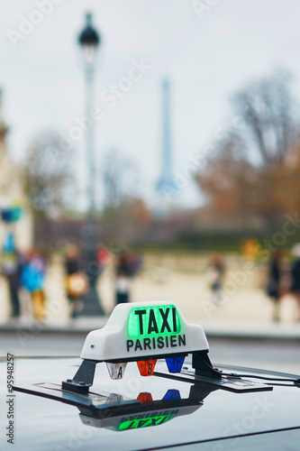 Taxi sign in Paris, France