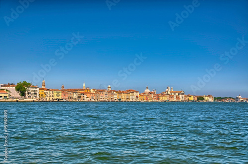 Nice summer venetian seaview in Venice  Italy  HDR