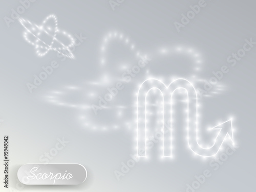 Glowing zodiac sign