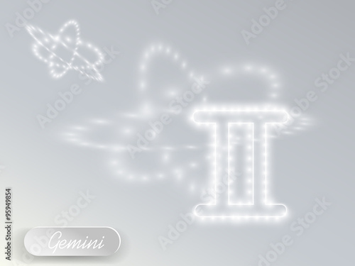 Glowing zodiac sign