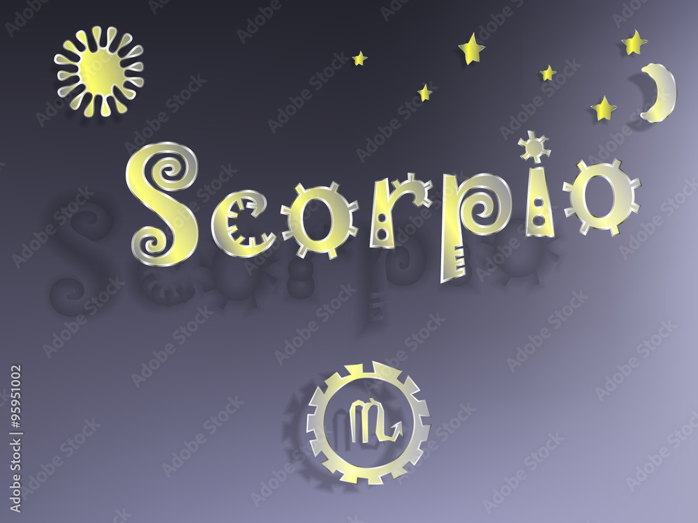 Fototapeta premium zodiac sign with stars