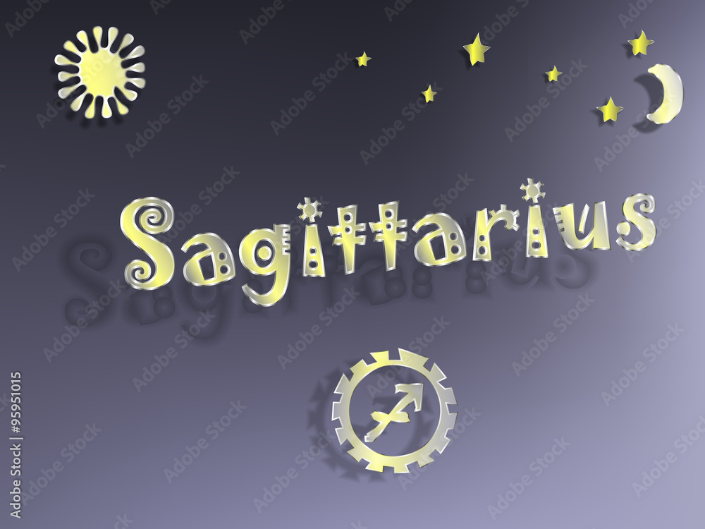 Fototapeta premium zodiac sign with stars