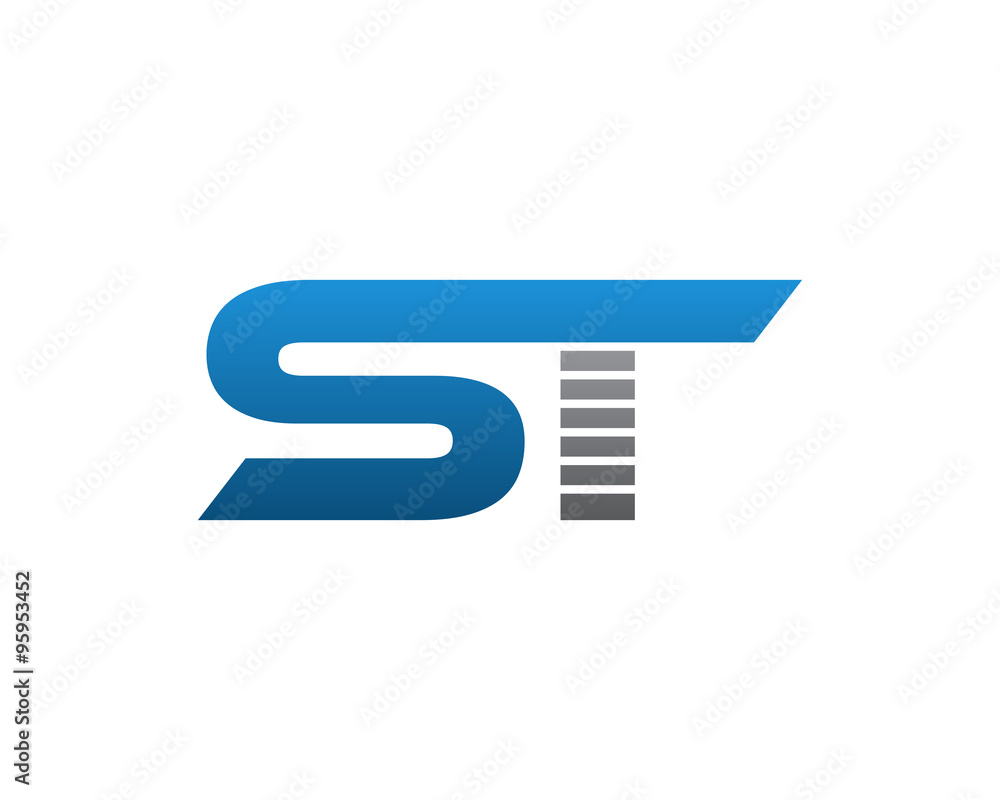 ST letter logo icon template ST letter logo icon template