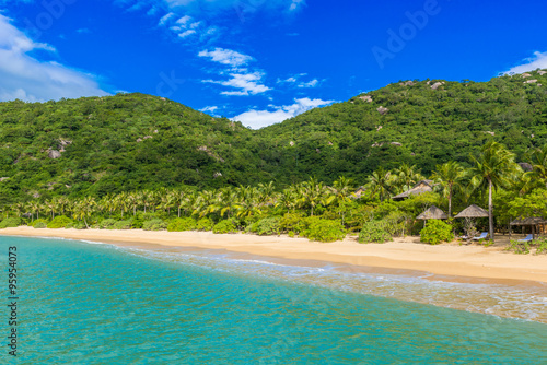 Beautiful beach at coast of Vietnam - Ninh van bay